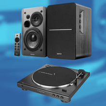 Load image into Gallery viewer, Vinyl Starter Kit – Audio Technica LP60 Turntable &amp; Edifier R1280 DB 2.0 Speakers Bundle - Bondi Records
