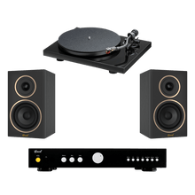 Load image into Gallery viewer, Vinyl Starter Kit - Encel S Turntable with Encel Amplifier &amp; Speakers - Black - Bondi Records
