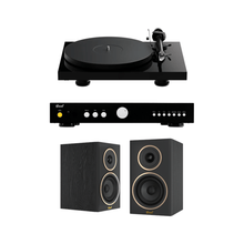 Load image into Gallery viewer, Vinyl Starter Kit - Pro - Ject Debut EVO 2 Turntable with Encel Amplifier &amp; Speakers - Black - Bondi Records
