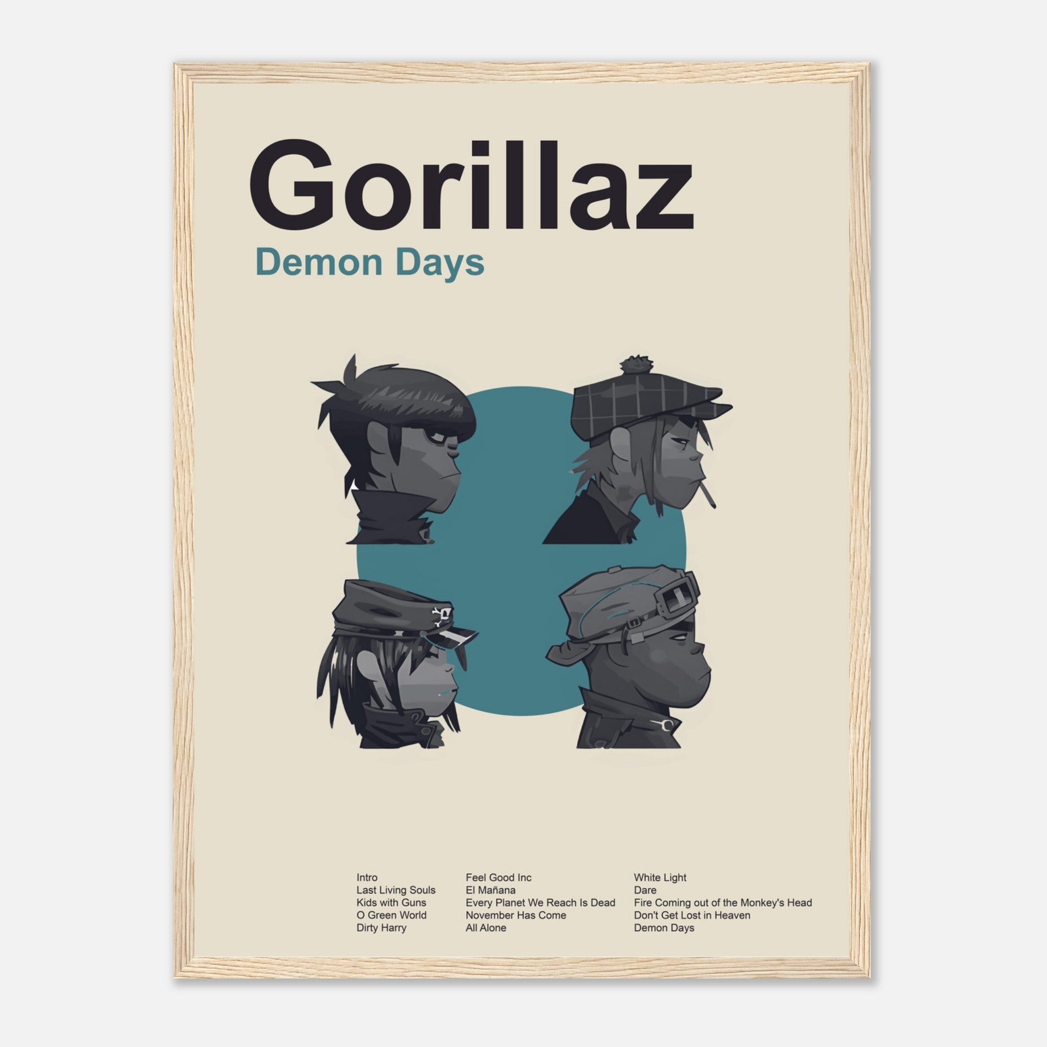 Golliraz Demon Daysポスター Gorillaz poster - Demon Days - 1st Generation reprint | eBay