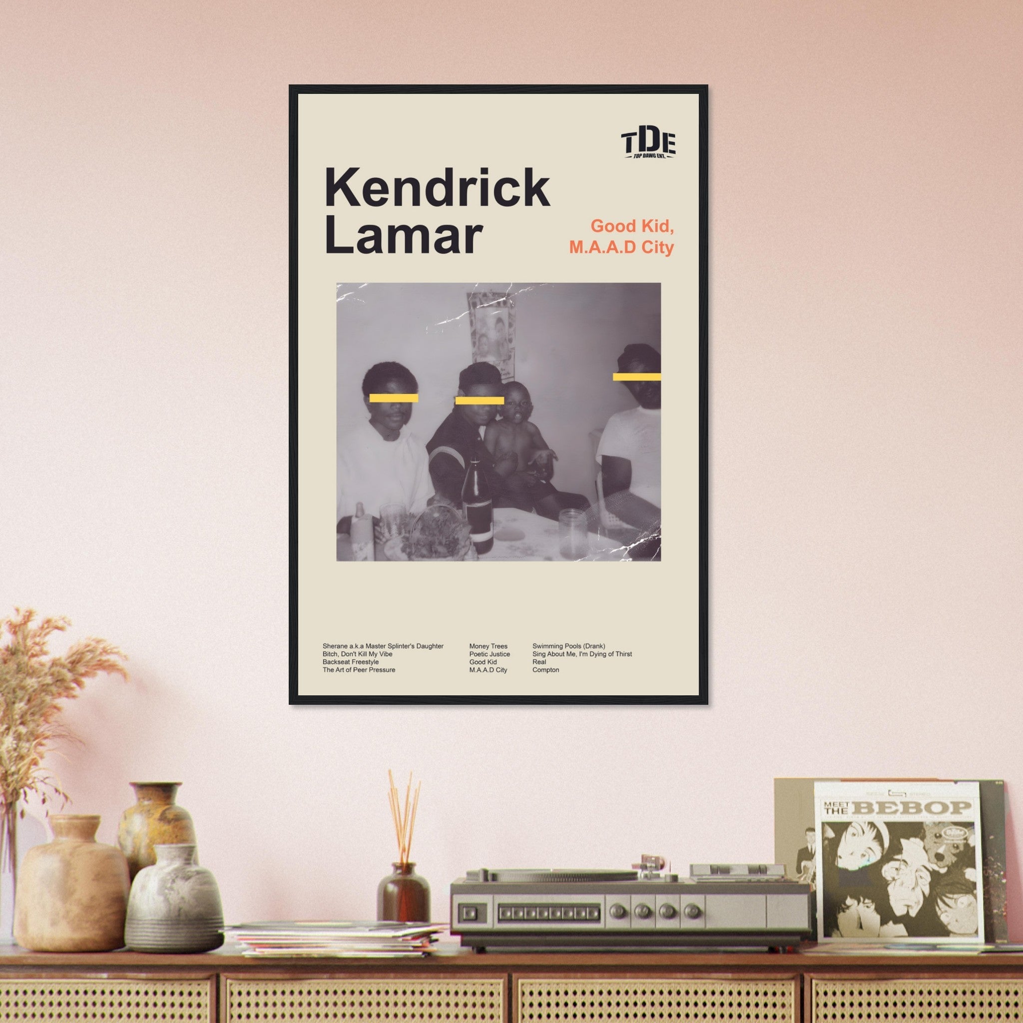 Kendrick Lamar - Good Kid, M.A.A.D City - Framed Poster - Bondi – Bondi  Records, image size:2048x2048
