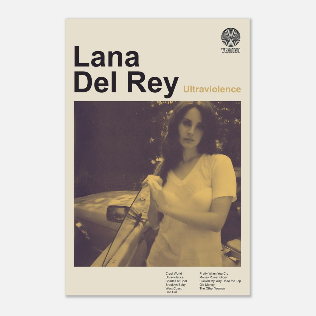 Lana Del Rey - Ultraviolence - Poster - Bondi Records