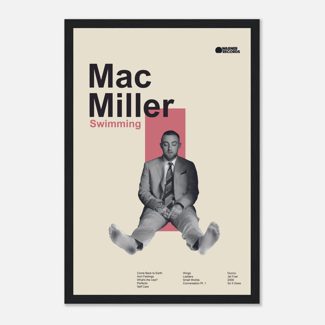 Mac Miller - Swimming - Framed Poster - Bondi Records