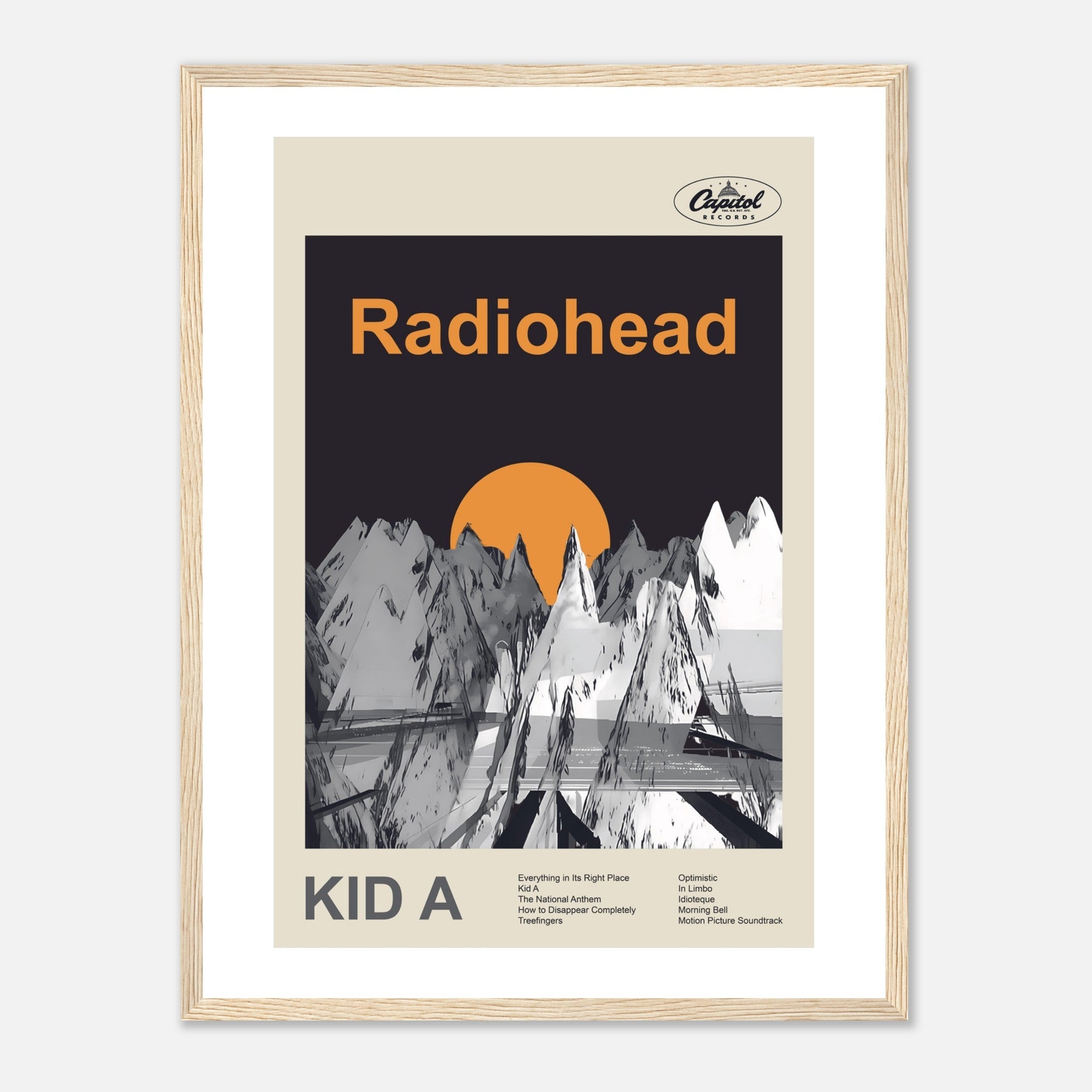 RADIOHEAD KID A ポスター Radiohead - Kid A - Framed Poster - Bondi Records