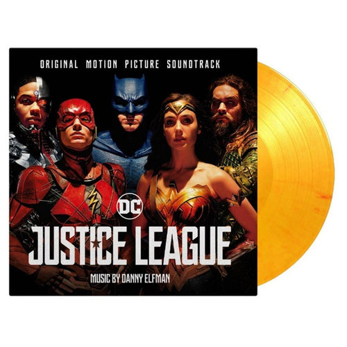 Various Artists - Justice League Soundtrack - Flaming Vinyl LP Record - Bondi Records