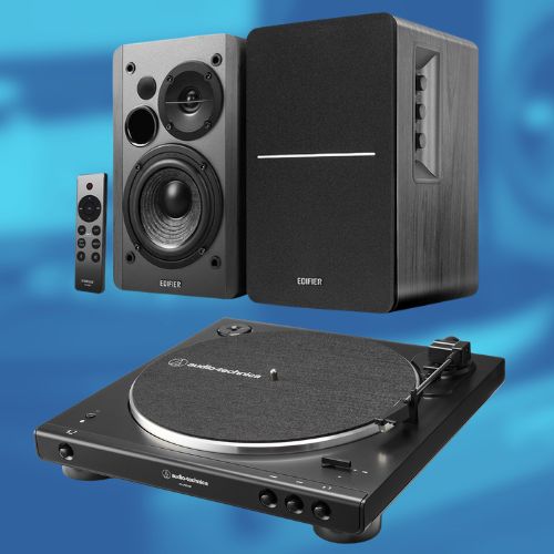 Vinyl Starter Kit – Audio Technica Turntable & Edifier Studio Speakers Bundle - Bondi Records